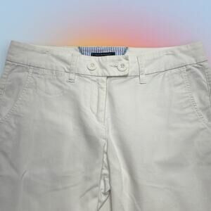 TOMMY HILFIGER Women’s 6 White Crop Cotton Pant